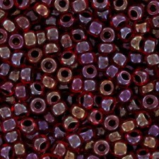 Miyuki rocailles Perlen 8/0 - Garnet lined ruby ab 8-367